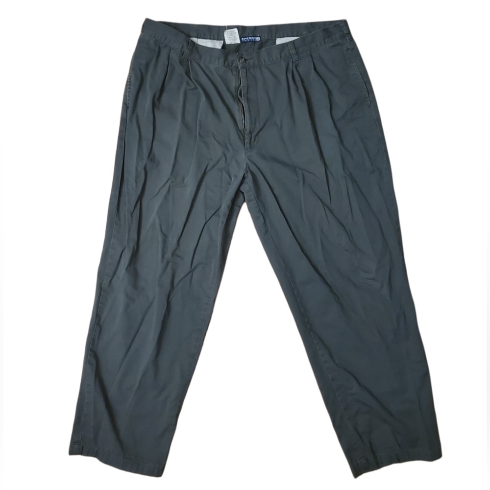 Sperry Top -Sider Flat Front Chino Men's Dark Gray 42x32 Pants